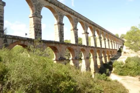 The Ferreres Aqueduct, also known as the Pont del Diable